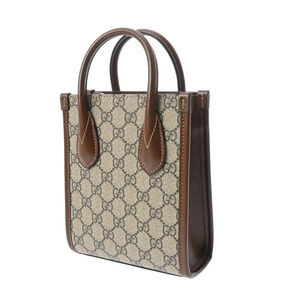 Gucci Gray Interlocking Leather Tote GG Handbag